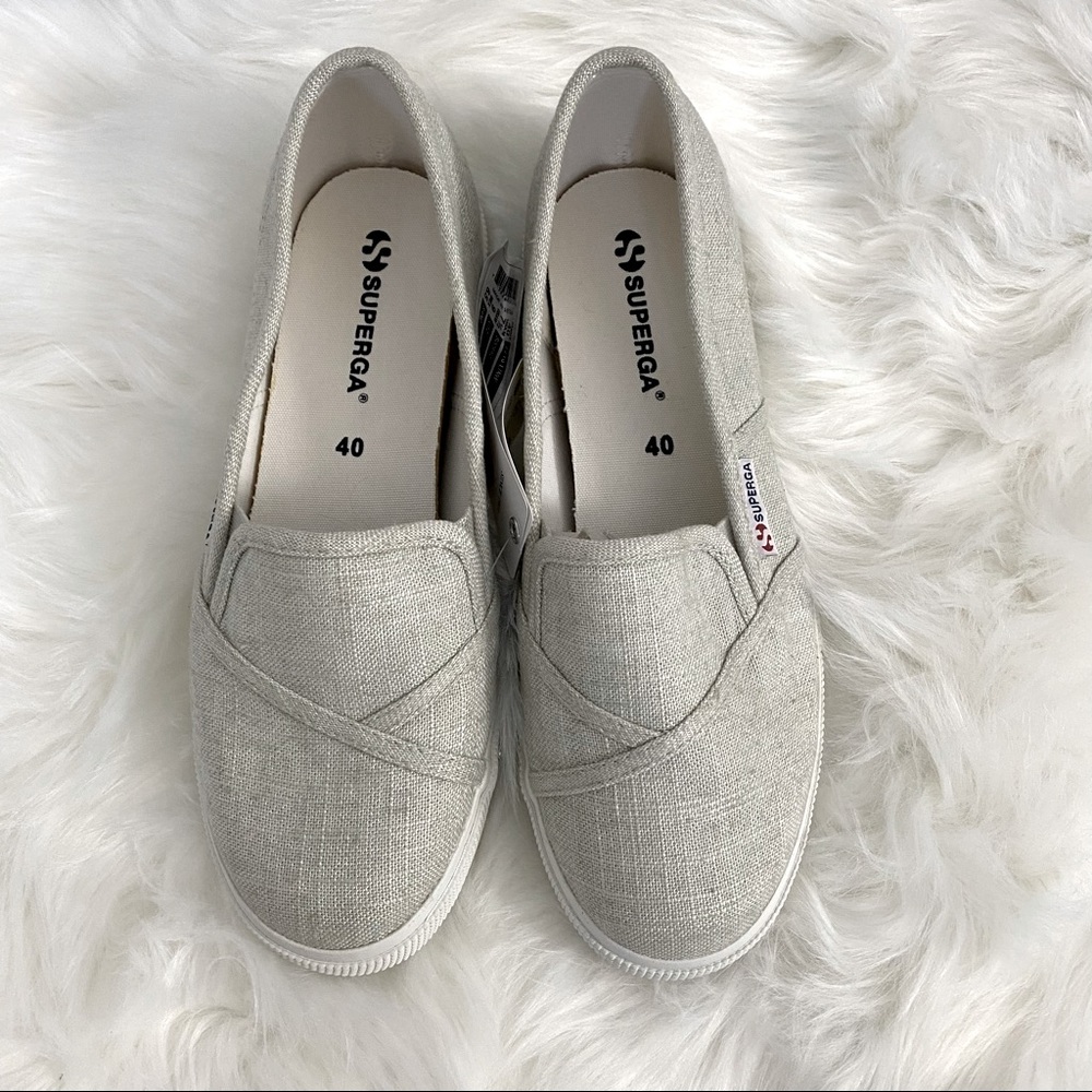 Superga canvas slip on sneakers size 9 US 40 EURO